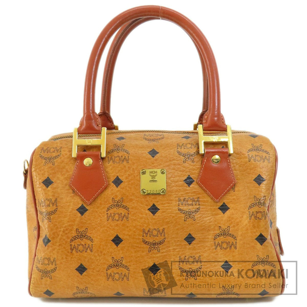 MCM Visetos Boston bag classic cognac monogram canvas brown